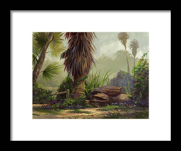 Landscape Framed Print featuring the painting Tropical Blend by Michael Humphries