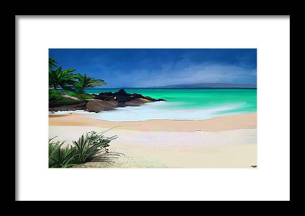 Decorative Art Framed Print featuring the digital art Tropical charm by Anthony Fishburne