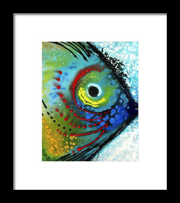 Fish Framed Print featuring the painting Tropical Fish - Art by Sharon Cummings by Sharon Cummings