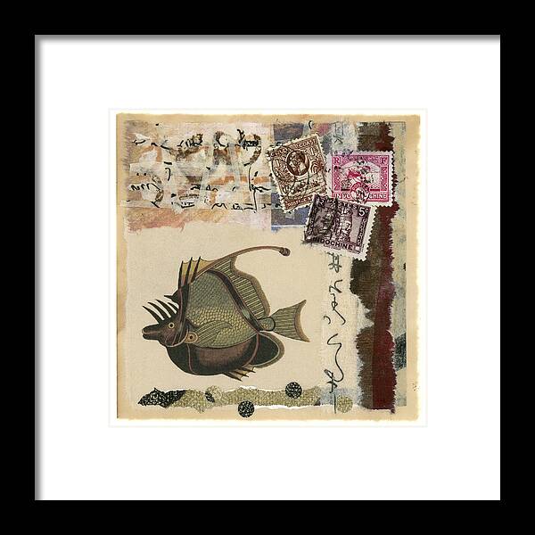 Collage Framed Print featuring the photograph Tropical Fish Collage by Carol Leigh