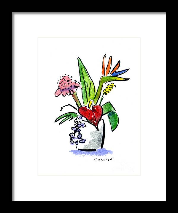 Tropical Framed Print featuring the painting Tropical Mix by Diane Thornton