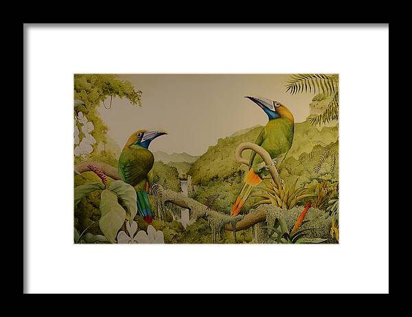 Watercolor Framed Print featuring the painting Tropical Splendor by Charles Owens