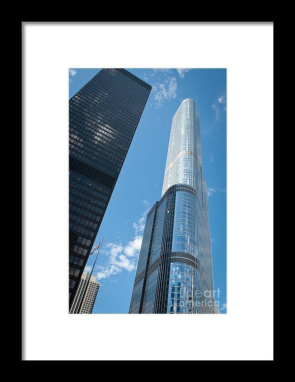 Chicago Downtown Framed Print featuring the photograph Trump Tower and IBM Building in Chicago by Dejan Jovanovic