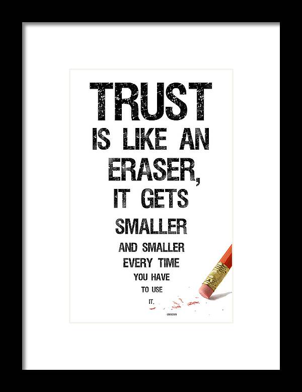 Trust Framed Print featuring the digital art Trust by Jean Haynes