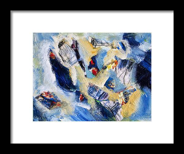 Abstract Framed Print featuring the painting Tsunami 2 by Dominic Piperata