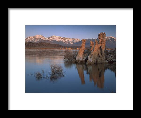 Feb0514 Framed Print featuring the photograph Tufa Formations Along Mono Lake by Tim Fitzharris