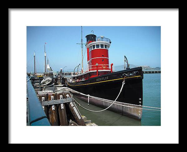 Seagull Framed Print featuring the photograph Tug Boat by Carlos Diaz