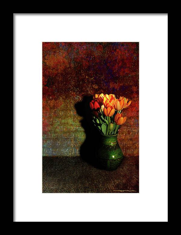 Tulips Framed Print featuring the painting Tulips by Patrick J Osborne