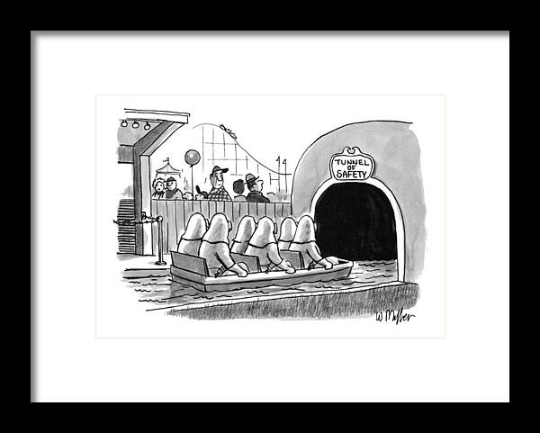 Captionless Framed Print featuring the drawing Tunnel Of Safety by Warren Miller
