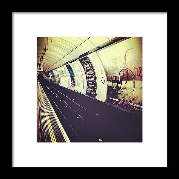 Londonunderground Framed Print featuring the photograph Tunnel Vision. #london by Andy Mcdermott