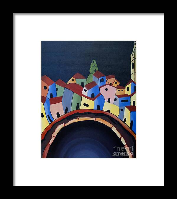 Guanajuato Framed Print featuring the painting Tunnels of Guanajuato by Barbara McMahon