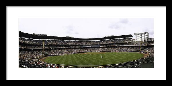 Panoramic View Framed Print featuring the photograph Turner Field Panoramic View by Paul Plaine