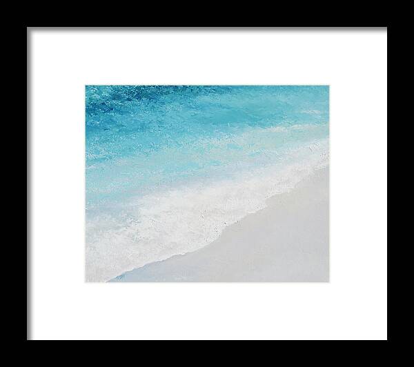 Ocean Framed Print featuring the painting Turquoise Ocean 4 by Jan Matson