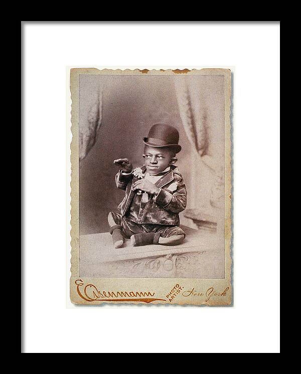 1890 Framed Print featuring the photograph Turtle Boy, C1895 by Granger