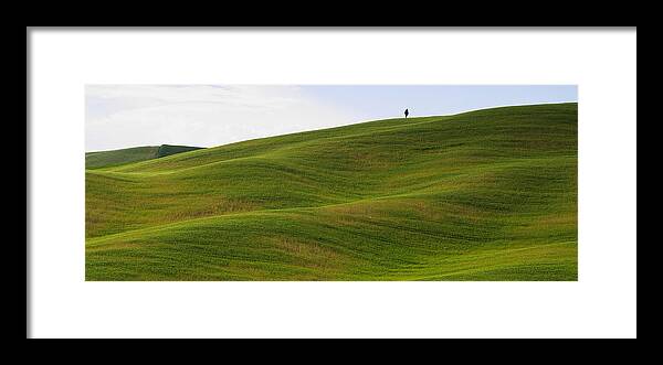 Agriculture Framed Print featuring the photograph Tuscany landscape by Ivan Slosar