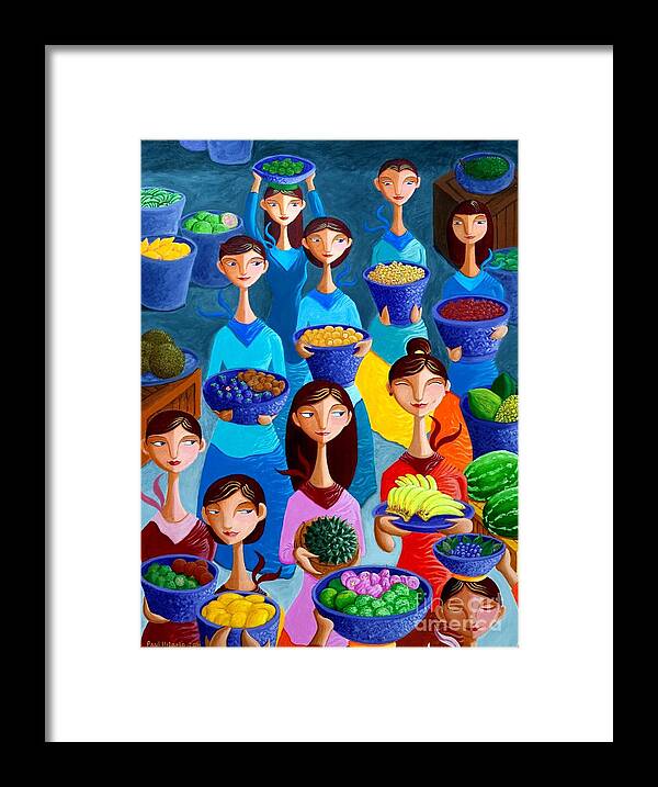 Fruits Framed Print featuring the painting Tutti Frutti by Paul Hilario