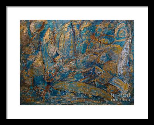 Sea Scape Framed Print featuring the painting Twilight Sails by Fereshteh Stoecklein