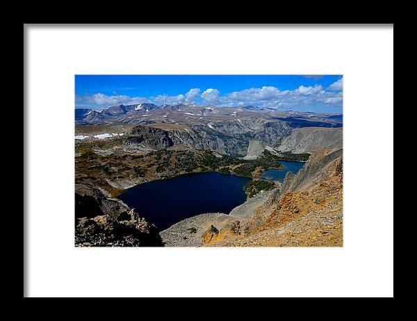 Beartooth Framed Print featuring the photograph Twin Lakes and The Beartooth Mountains by Tranquil Light Photography