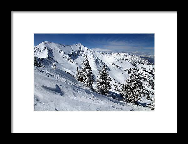 Landscape Framed Print featuring the photograph Twin Peaks from Hidden Peak by Brett Pelletier