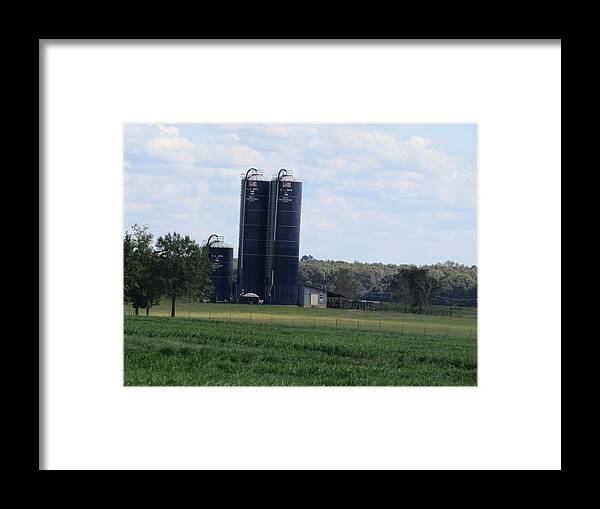 Outdoor Framed Print featuring the photograph Twin Silo by Aaron Martens