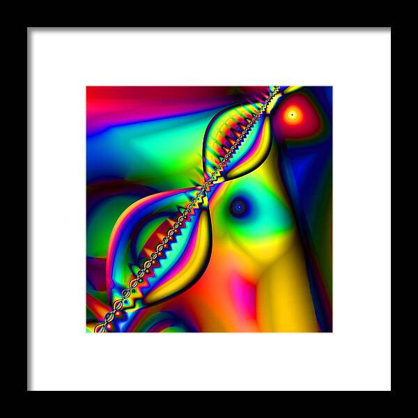 Abstract Framed Print featuring the digital art Twist of Fate by Kiki Art