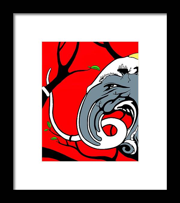 Branch Framed Print featuring the digital art Twisted by Craig Tilley