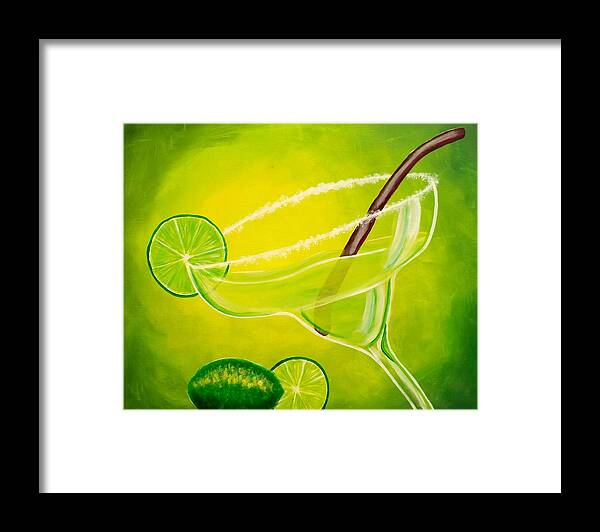 Twisted Margarita Framed Print featuring the painting Twisted Margarita by Darren Robinson
