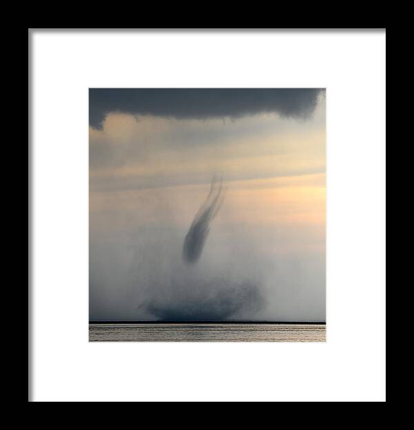 Twisting Waterspout Framed Print featuring the photograph Twisting Waterspout by David Lee Thompson