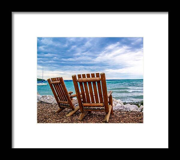 Traverse City Framed Print featuring the photograph Two Chairs by Joe Holley