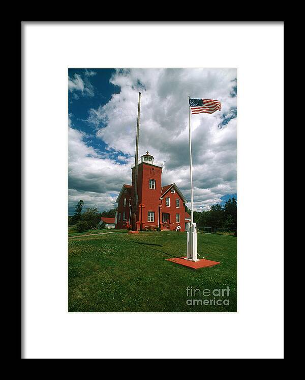 Lighthouse Framed Print featuring the photograph Two Harbors Light, Mn by Bruce Roberts