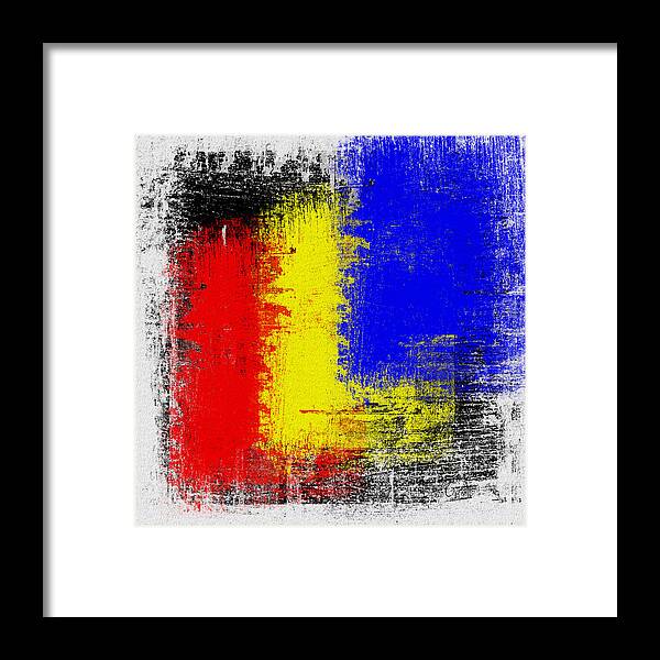 Abstract Framed Print featuring the painting Two In One Out by Bob Orsillo