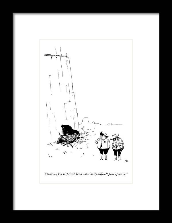 Piano Framed Print featuring the drawing Two Police Officers Survey The Wreckage by Edward Steed