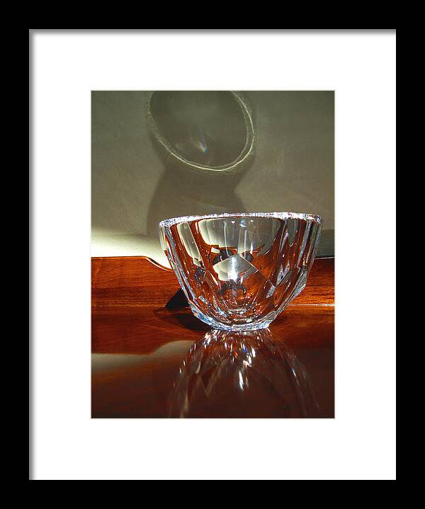 Bowl Framed Print featuring the photograph Two Reflections by Mary Bedy