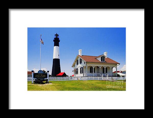 Lighthouse Framed Print featuring the photograph Tybee Island Light by David Davis