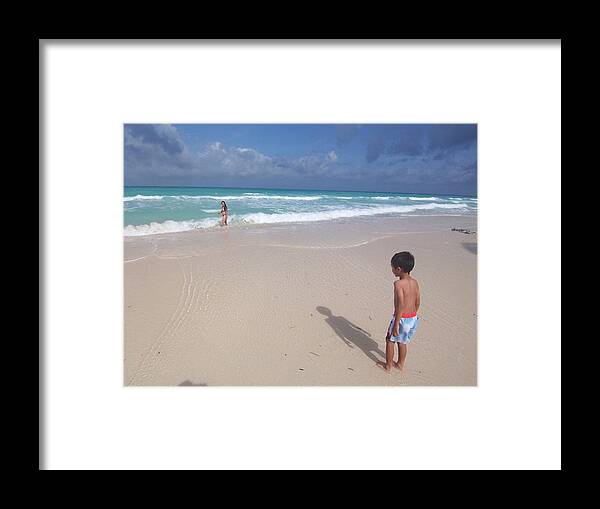 Beach Framed Print featuring the photograph Typhoon in Boracay by Timothy Lowry