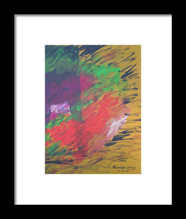 Colorful Framed Print featuring the painting U Tell Me by Randolph Gatling
