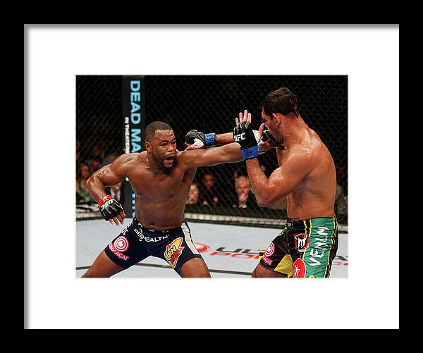Rashad Evans Framed Print featuring the photograph Ufc 156 Evans V Nogueira by Donald Miralle/zuffa Llc