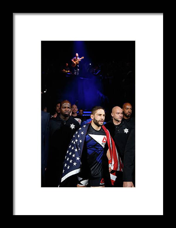 Event Framed Print featuring the photograph Ufc 189 Mendes V Mcgregor by Christian Petersen/zuffa Llc