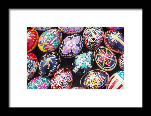 Horizontal Framed Print featuring the photograph Ukrainian Easter Eggs by Verlin L Biggs