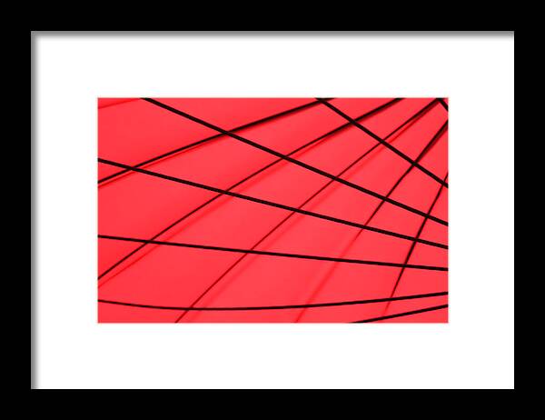Geometrical Framed Print featuring the photograph Red and Black Abstract by Tony Grider