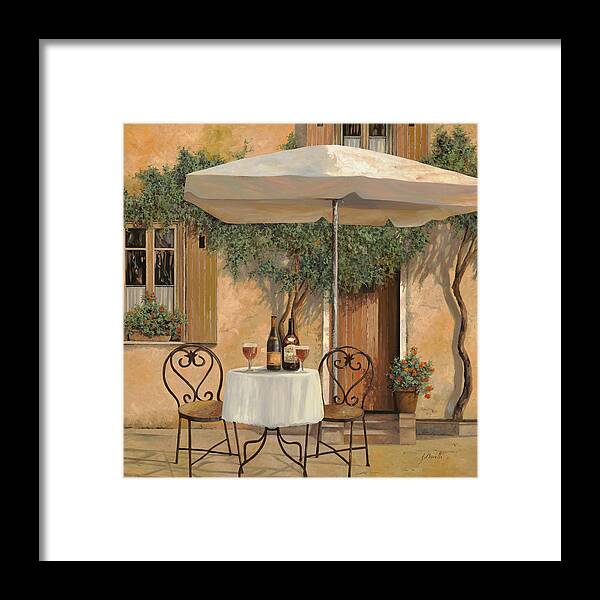 Chianti Framed Print featuring the painting Un Altro Bicchiere Prima Di Pranzo by Guido Borelli