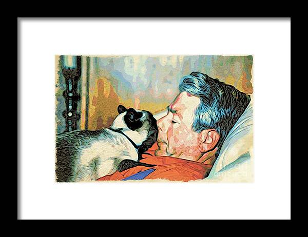 Man Framed Print featuring the photograph Unconditional Love by Phyllis Kaltenbach