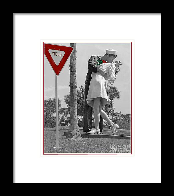 Statue Framed Print featuring the photograph Unconditional Surrender by Mariarosa Rockefeller