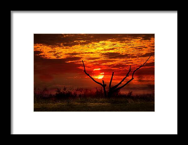 Sunset Framed Print featuring the photograph Under a Mackerel Sky by Mark Andrew Thomas