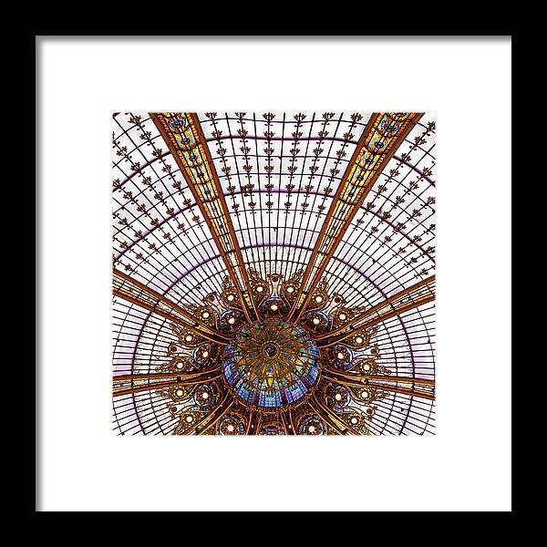Stained Glass Framed Print featuring the photograph Under the Dome - Paris, France by Melanie Alexandra Price