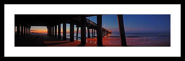 Palm Framed Print featuring the digital art Under The Gulf State Pier by Michael Thomas