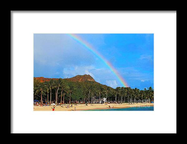 Rainbow Framed Print featuring the photograph Under the Rainbow by Scott Cameron