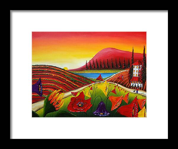  Framed Print featuring the painting Under The Tuscan Sun 1 by James Dunbar