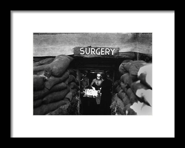 History Framed Print featuring the photograph Underground Surgery Room by Everett