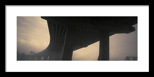 Light Framed Print featuring the photograph Underneath Decaying Decarie Autoroute by Roderick Chen